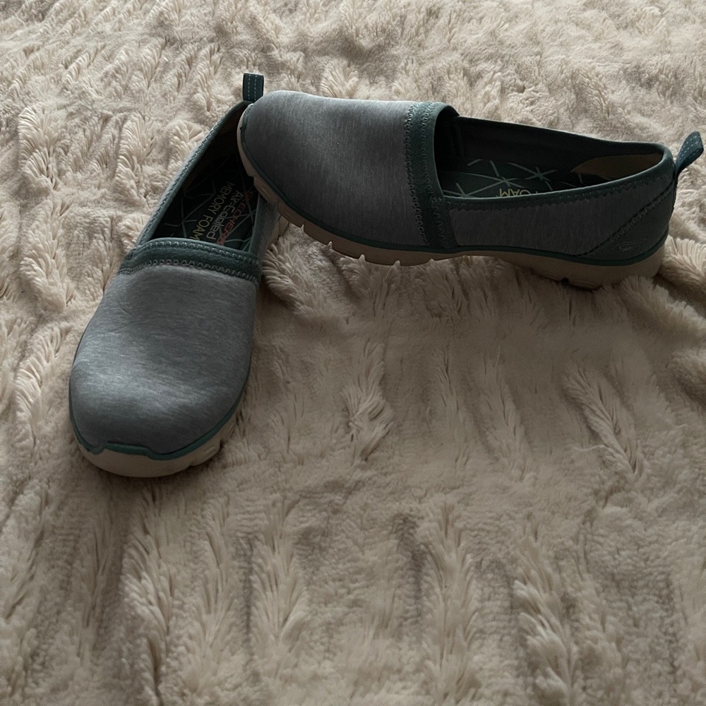 Skechers Air-Cooled Memory Foam. Light Blue - Picture 2 of 6